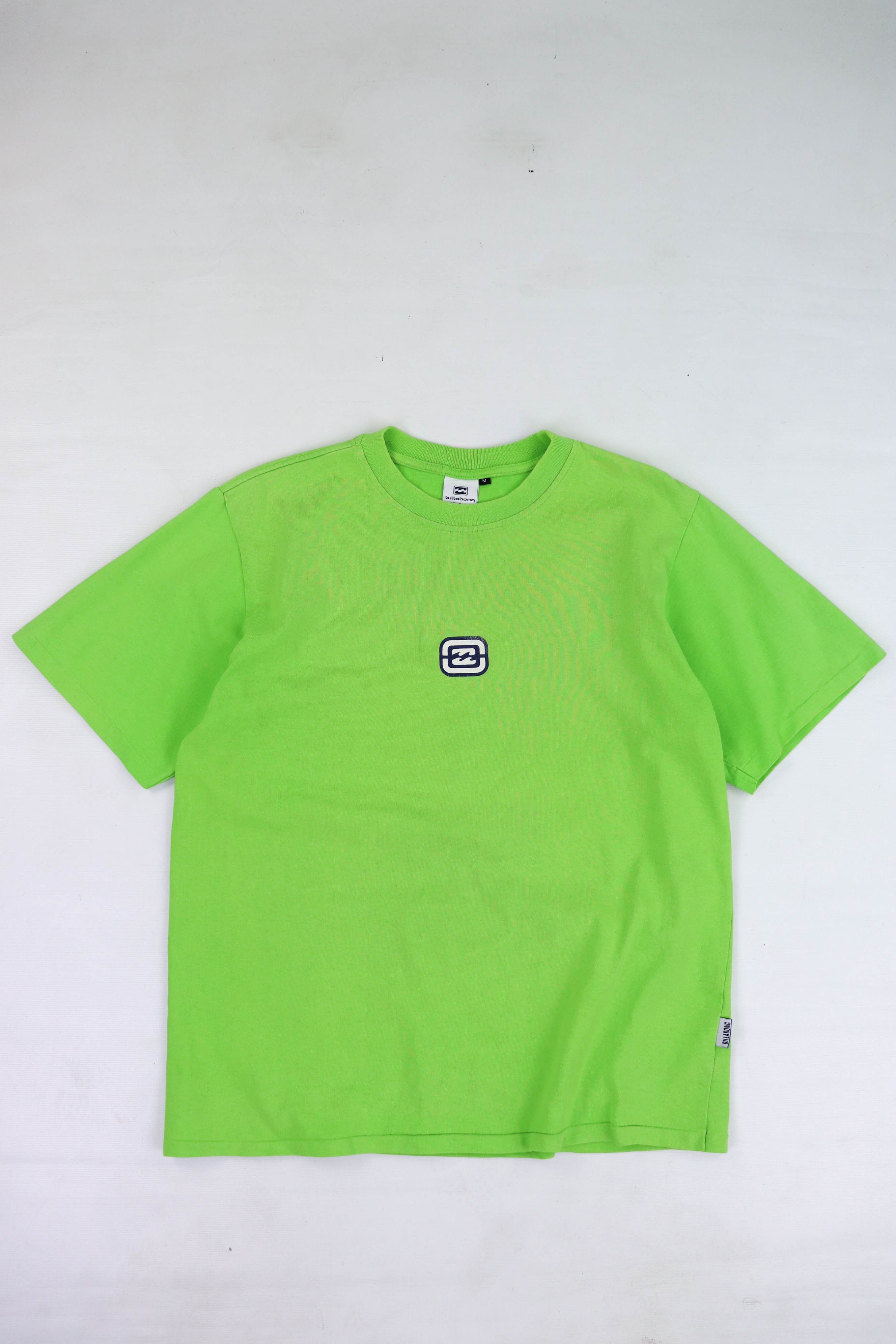 Billabong Billabong 00s Vintage Made in Fiji Neon Green Cotton T-shirt Size US M / EU 48-50 / 2 - 1 Thumbnail