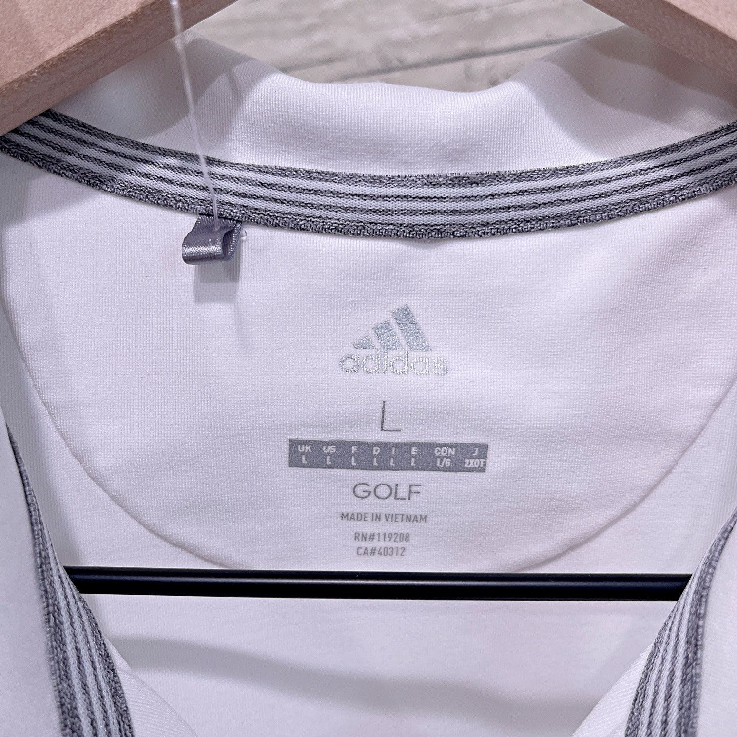 Adidas Adidas Golf Tech Polo Shirt White Cap Sleeve Womens Large Size L / US 10 / IT 46 - 6 Thumbnail