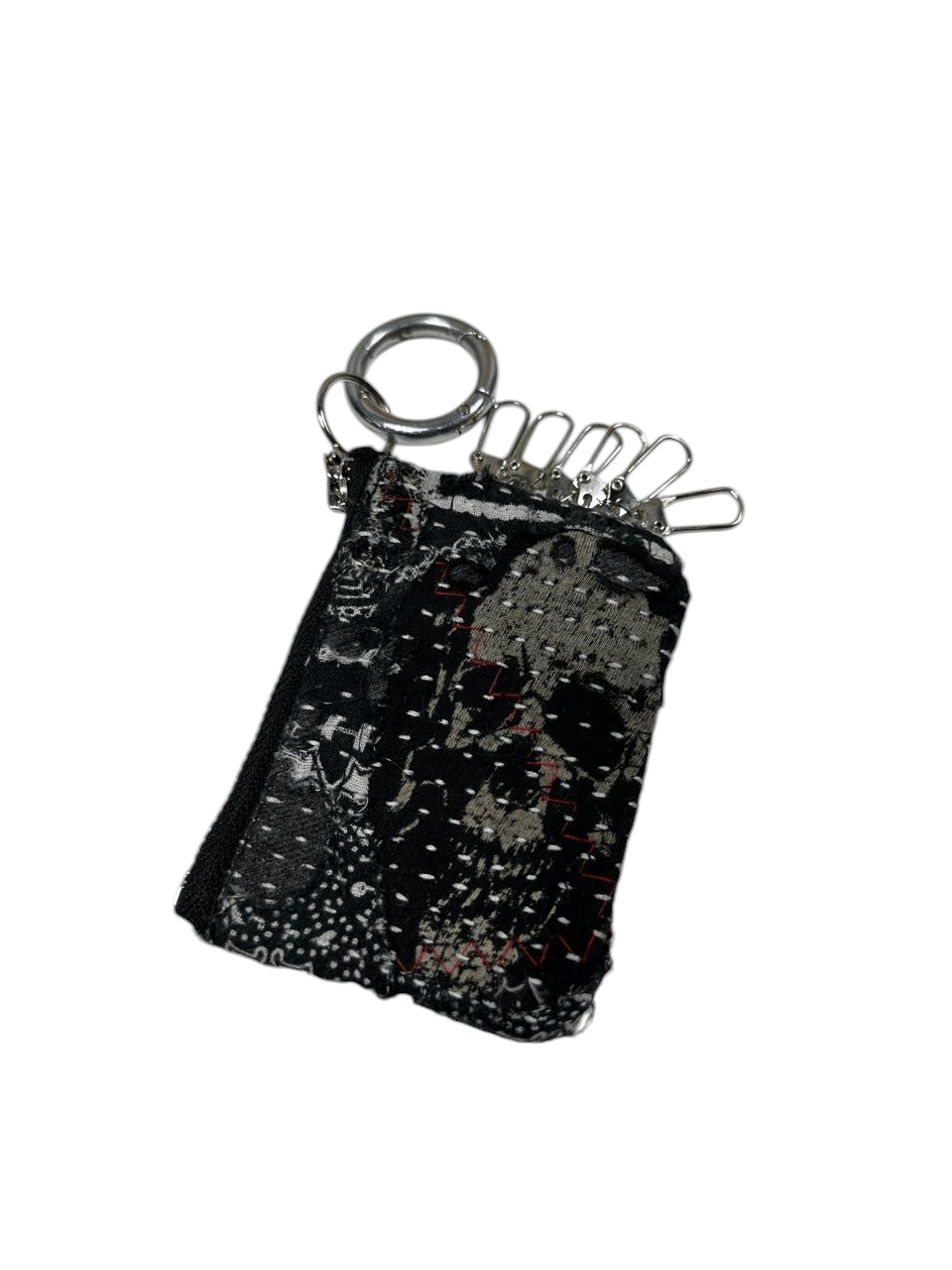 Handmade Custom Made Distressed Paisley Patchwork Boro Keychain Size ONE SIZE - 1 Thumbnail