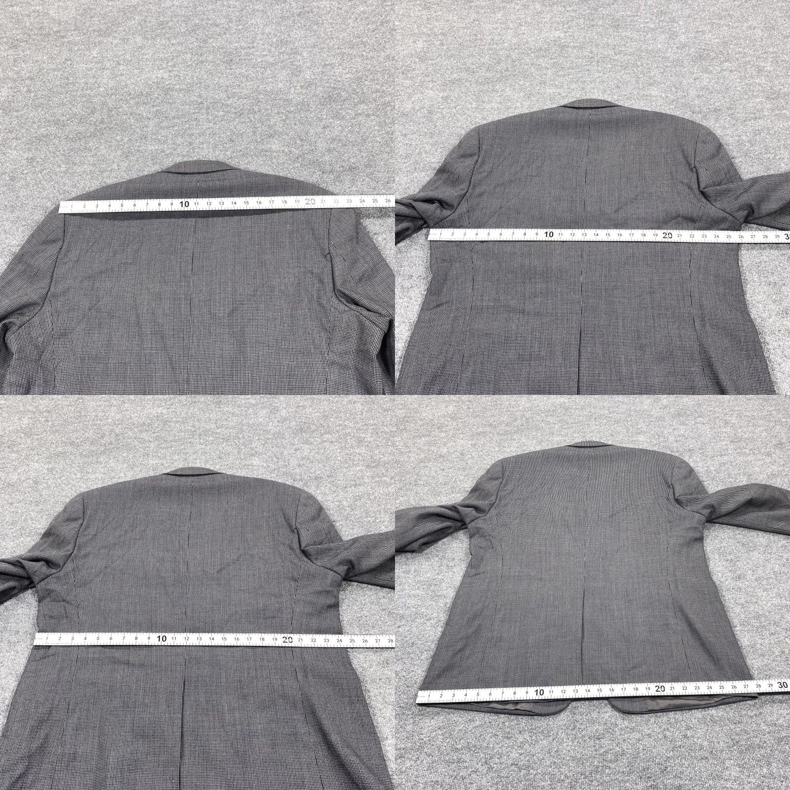 Chaps Chaps Blazer Mens 48L Long Gray Check Wool Sport Coat Two-Button Lined Jacket Size 48R - 8 Thumbnail