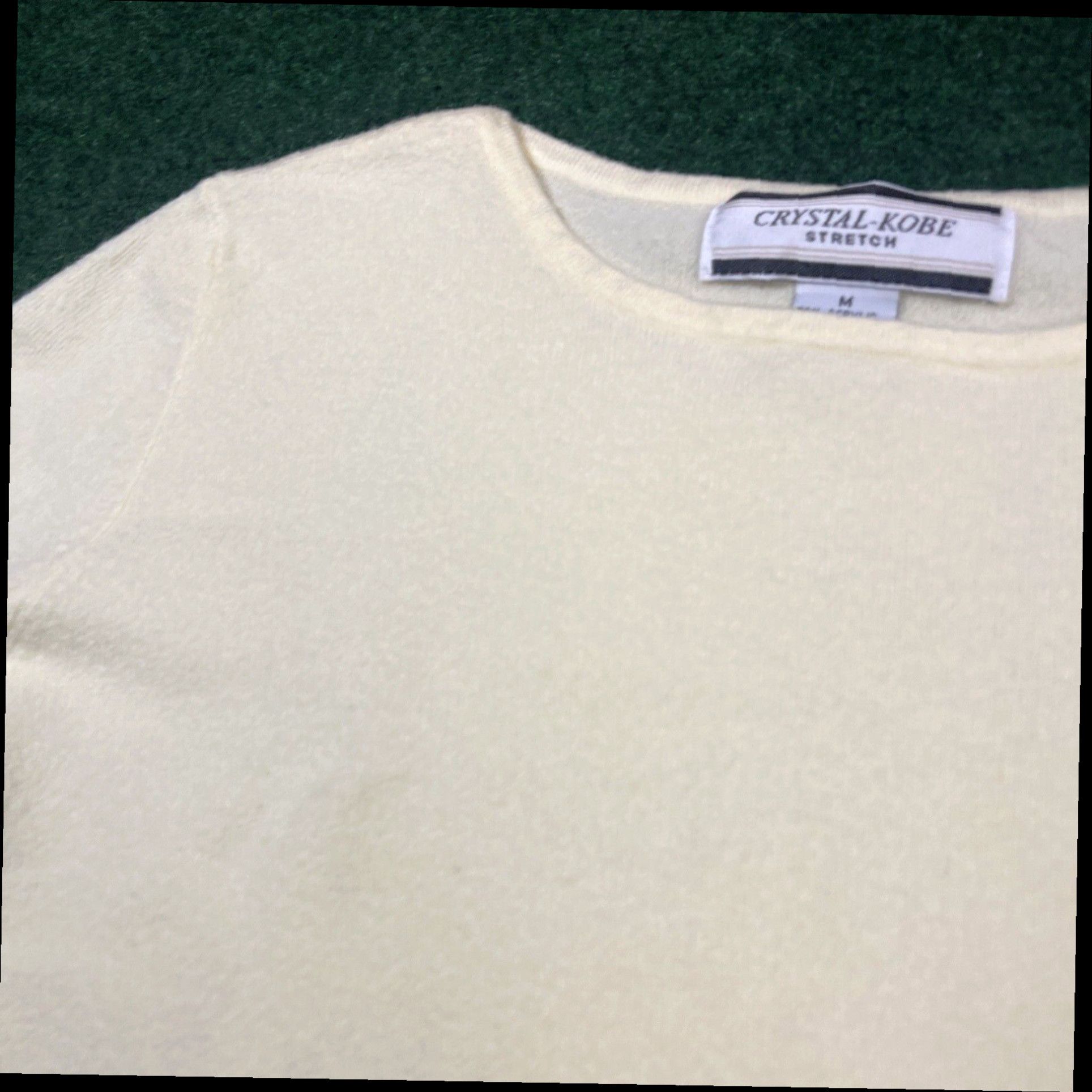 Vintage Crystal Kobe Yellow long sleeve sweater Chest Size Medium Light weight Comfy S Size M / US 6-8 / IT 42-44 - 3 Thumbnail