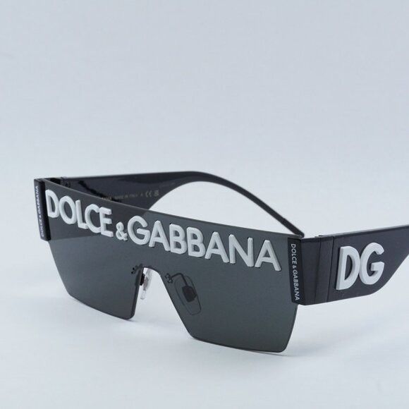 Dolce & Gabbana Dolce & Gabbana DG2233 01/87 Sunglasses Black Shield Frame Size ONE SIZE - 5 Thumbnail