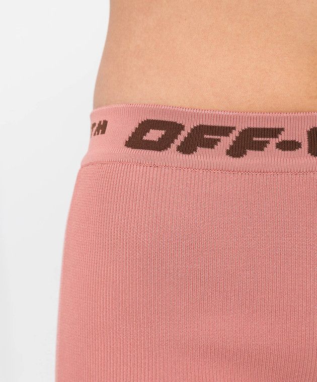 Off-White o1y1225 Logo Short in Antique Rose Size 26" / US 2 / IT 38 - 4 Thumbnail