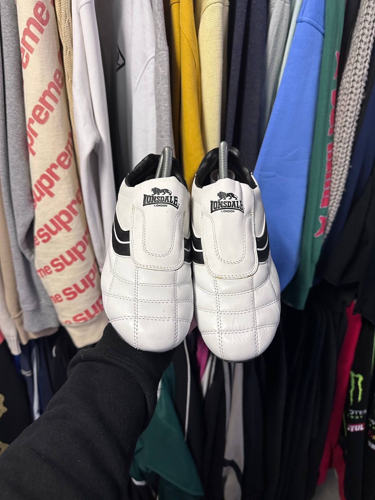 Lonsdale Vintage 90s Lonsdale London Y2K Y-3 Style Slip-on Sneakers Size US 7 / EU 40 - 4 Thumbnail