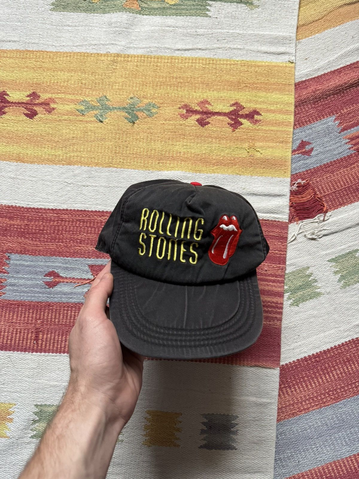 Band Tees Vintage 80-90’s The Rolling Stones Faded Rock Band Hat Size ONE SIZE - 2 Thumbnail
