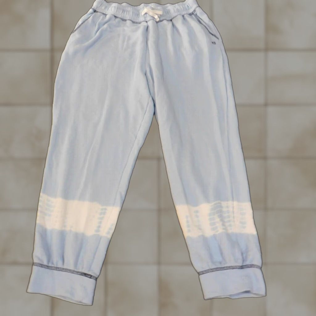 Vintage Crown & Ivy Sweatpants Women L Blue Knit Stretch Polyester Size 36" / US 14 / IT 50 - 1 Thumbnail