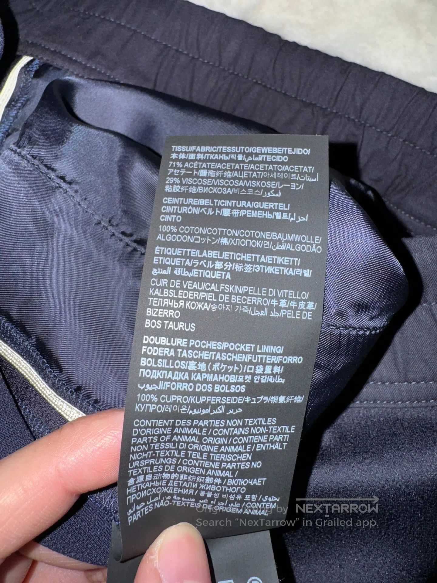 Saint Laurent Paris Saint Laurent Paris Satin Navy Blue Trousers| Size US 34 / EU 50 - 5 Thumbnail