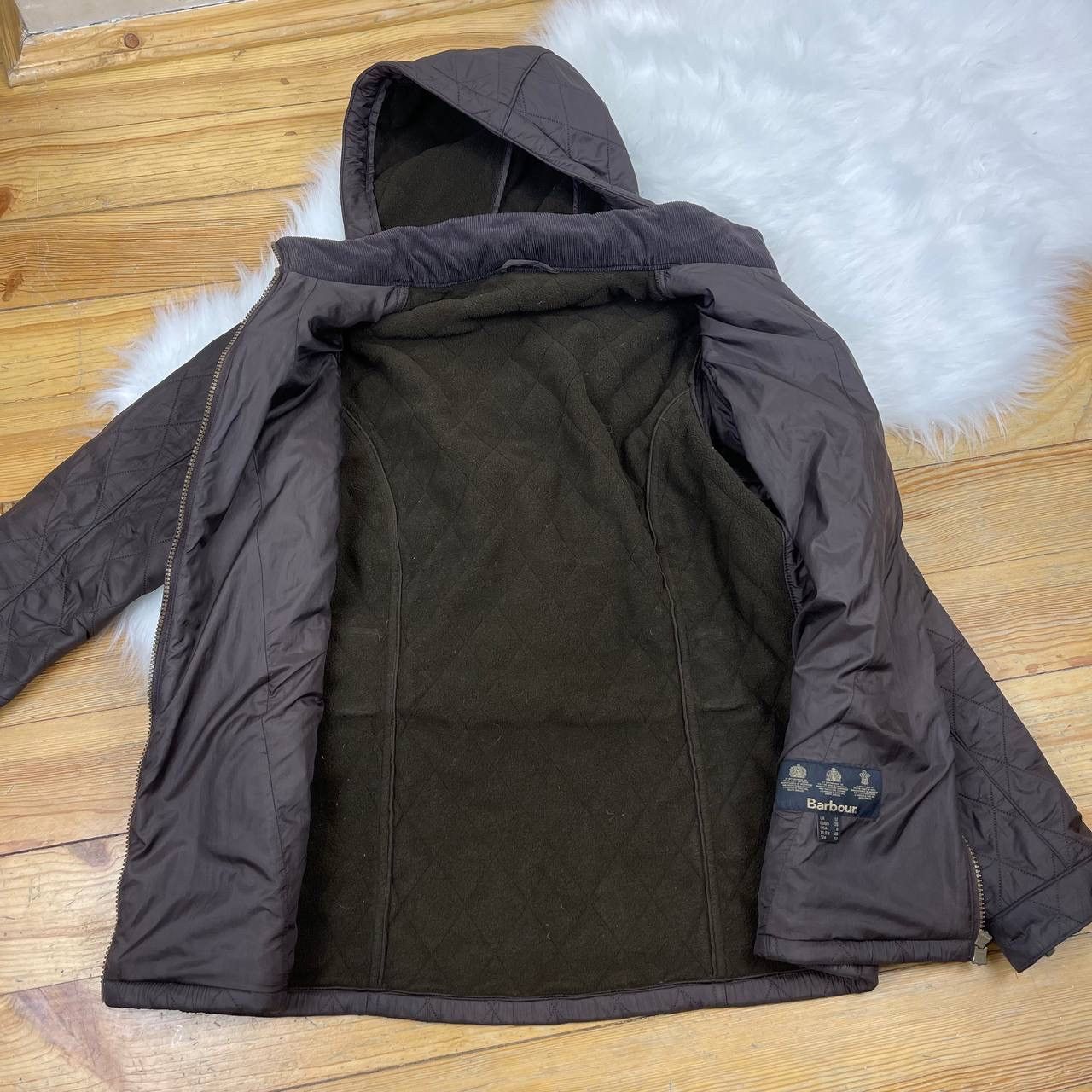 Barbour Barbour Grace Polarquilt Quilted Hooded Jacket Brown Women’s Size M / US 6-8 / IT 42-44 - 6 Thumbnail