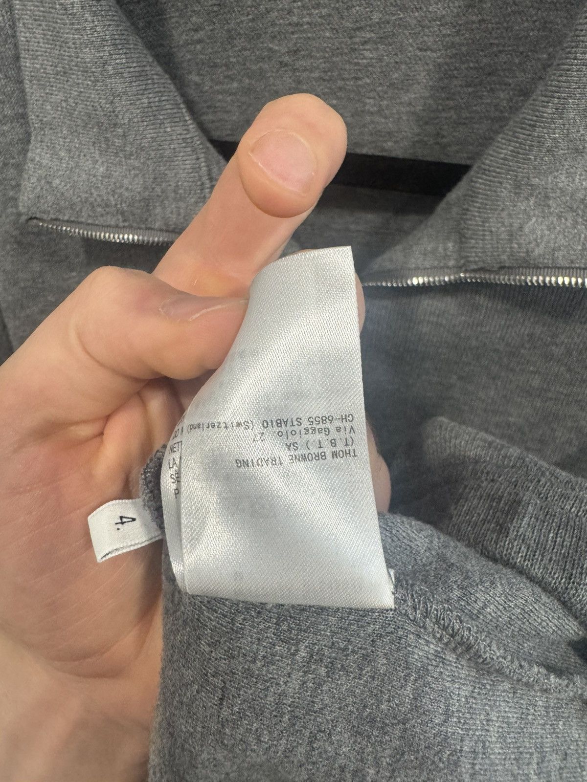 Thom Browne Thom Browne Grey Double-Face Funnel Neck Half-Zip Sweater Size US L / EU 52-54 / 3 - 7 Thumbnail