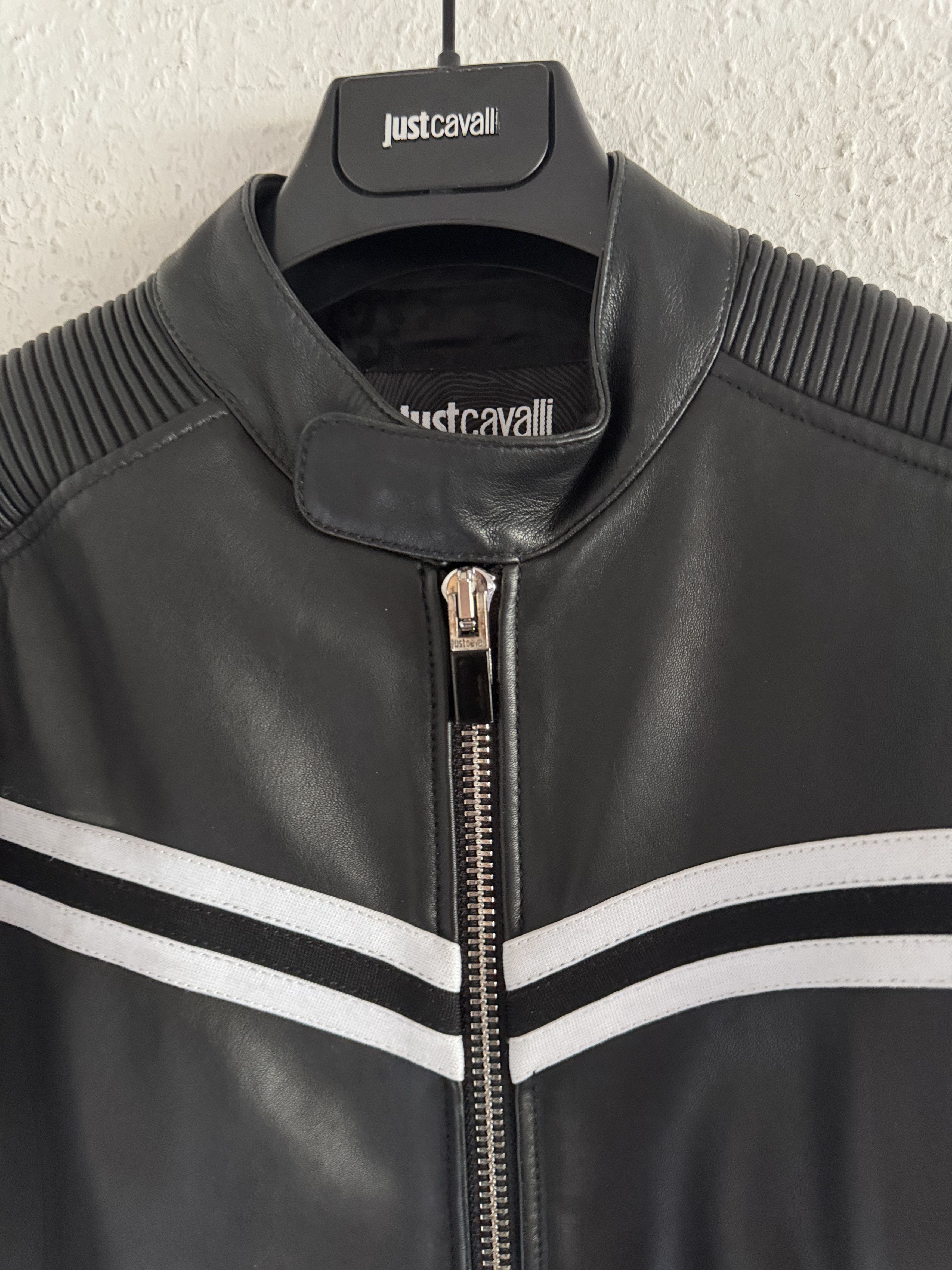 Just Cavalli Resort 2017 Striped Leather Biker Jacket Size US S / EU 44-46 / 1 - 12 Thumbnail