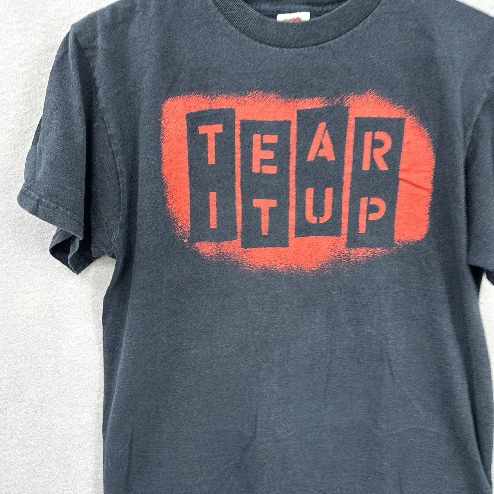 Fruit Of The Loom VINTAGE Tear It Up Black Flag Tour Shirt Men M Hardcore Punk Rock Band Last Line Shirt M Black Cotton Jersey Short Sleeve Crew Neck Rock Size US M / EU 48-50 / 2 - 5 Thumbnail