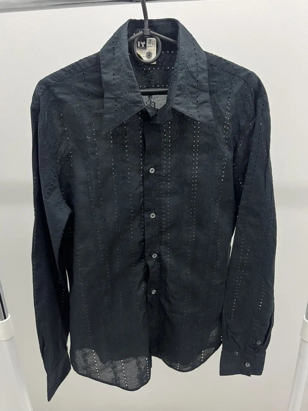 Versus Versace Black Flowers Button Ups Shirt
