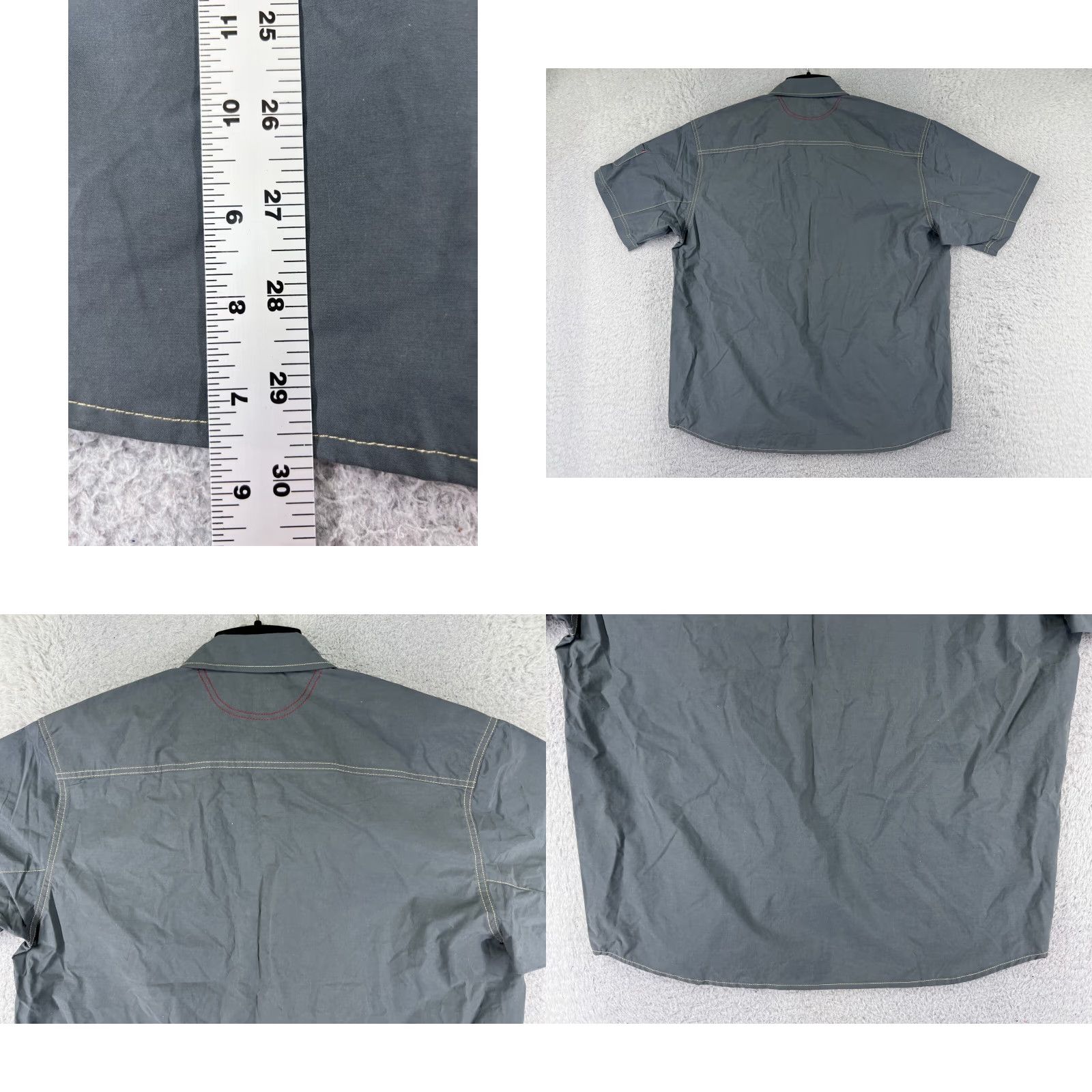 Vintage Maui and Sons Shirt Adult Large Gray Solid Button Up Short Sleeve Beach Vacation Mens Size US L / EU 52-54 / 3 - 9 Thumbnail