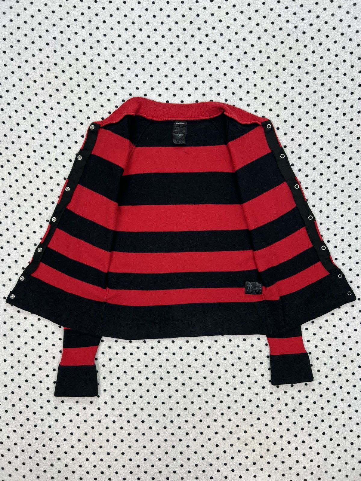 Japanese Brand Marginal Stripes Snap Button Sweater Size S / US 4 / IT 40 - 7 Thumbnail