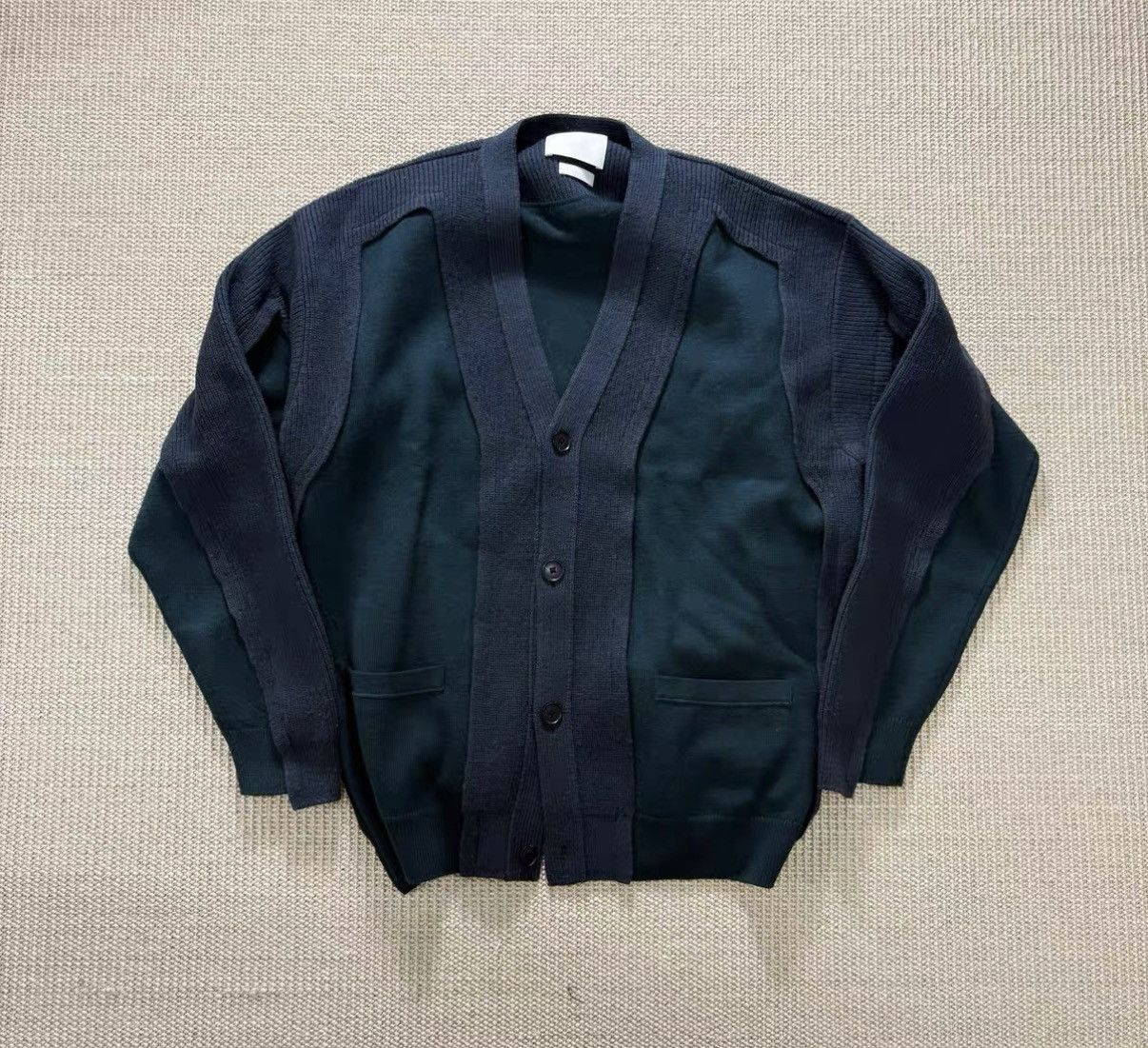 YOKE YOKE Holly Pattern Deconstructed Pocket Knit Sweater J29 Size US S / EU 44-46 / 1 - 1 Thumbnail