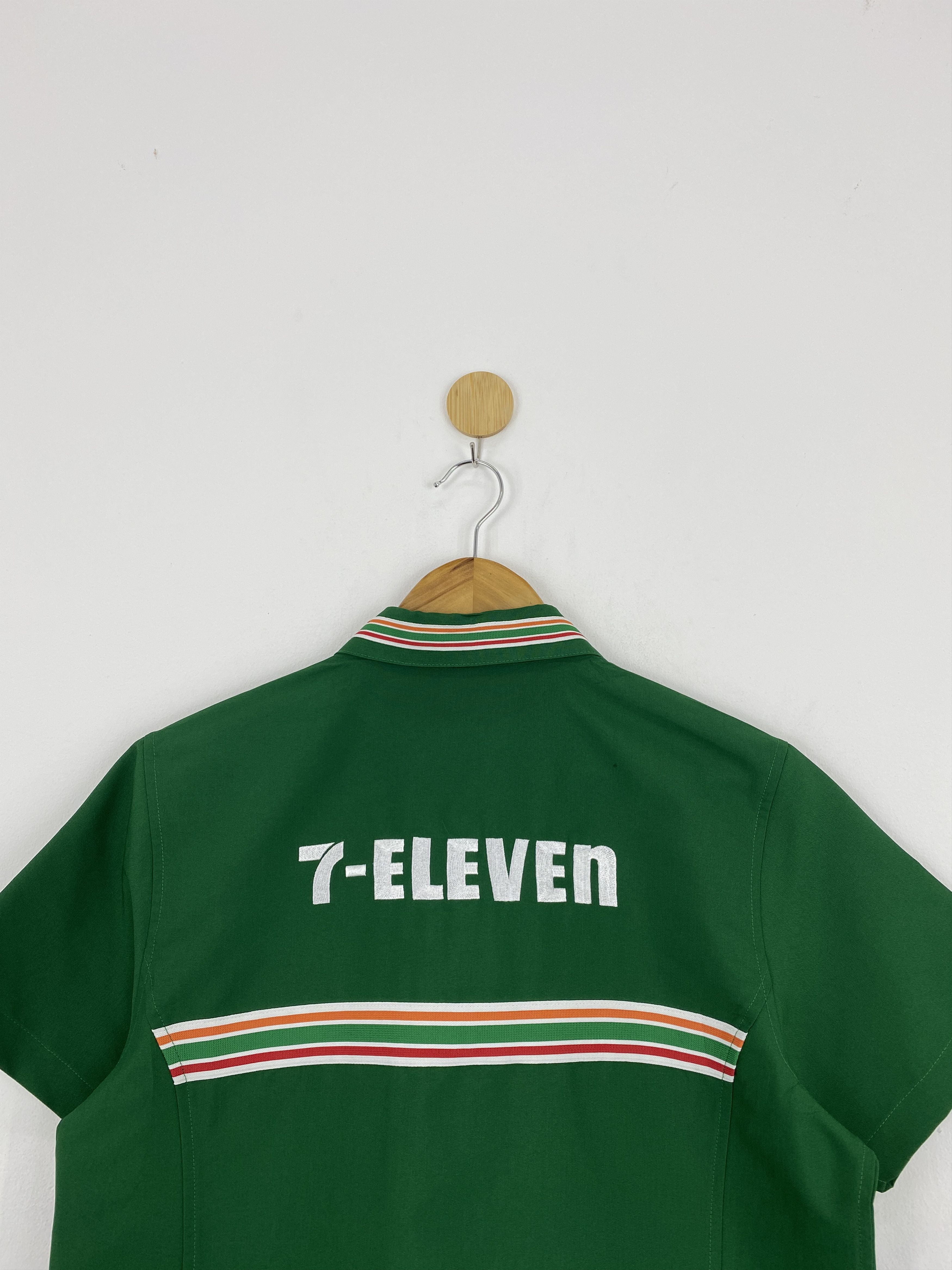 Japanese Brand × Vintage Vintage 7Eleven Short Sleeve Zipper Workwear Jacket J1756 Size US L / EU 52-54 / 3 - 4 Thumbnail