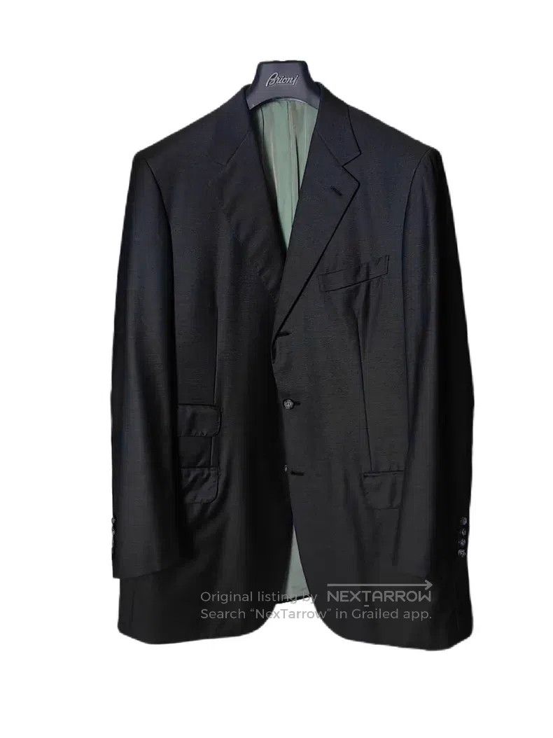 Brioni Brioni Carbon black wool single-breasted suit Size US XL / EU 56 / 4 - 1 Thumbnail