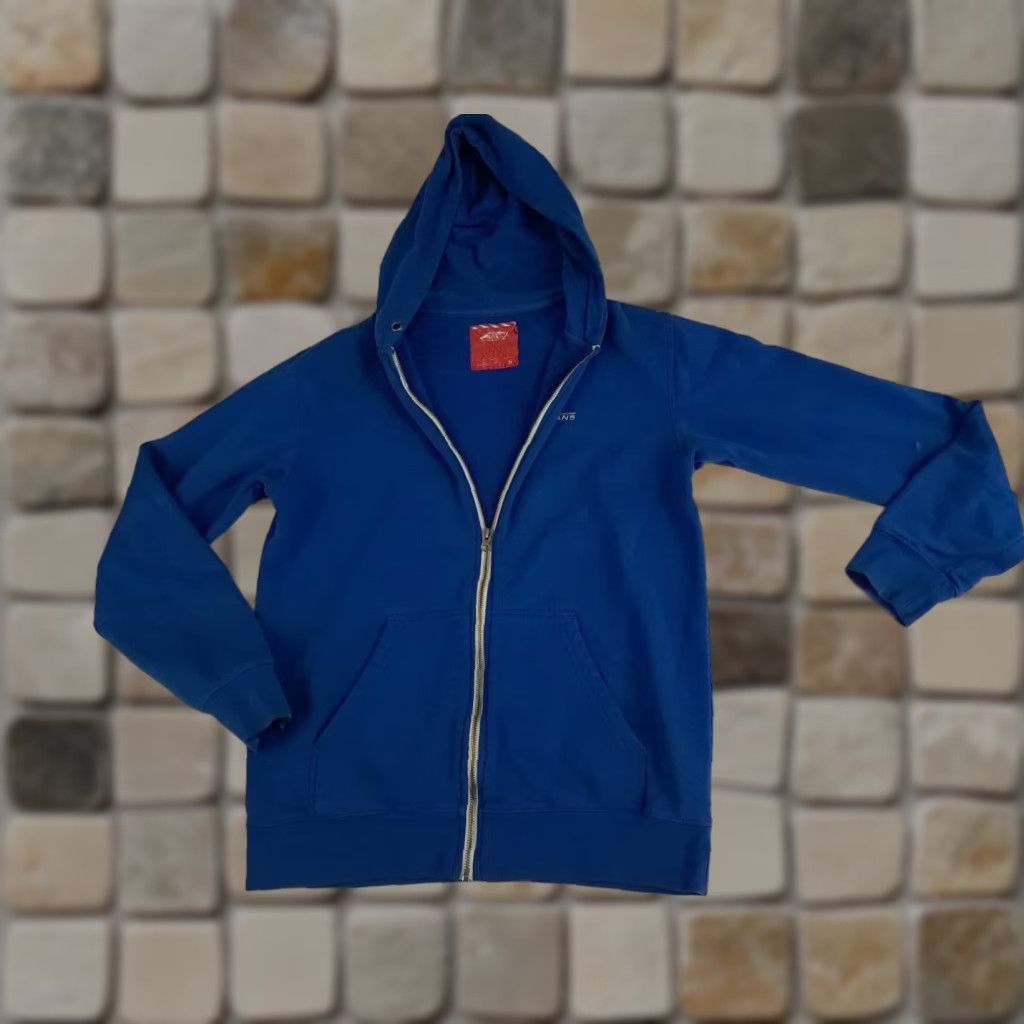 Vans VINTAGE Vans Zip-up Small Hooded Sweatshirt blue Hoodie Jacket Unisex Adults S Blue skateboarding Mens Womens Size US S / EU 44-46 / 1 - 1 Thumbnail