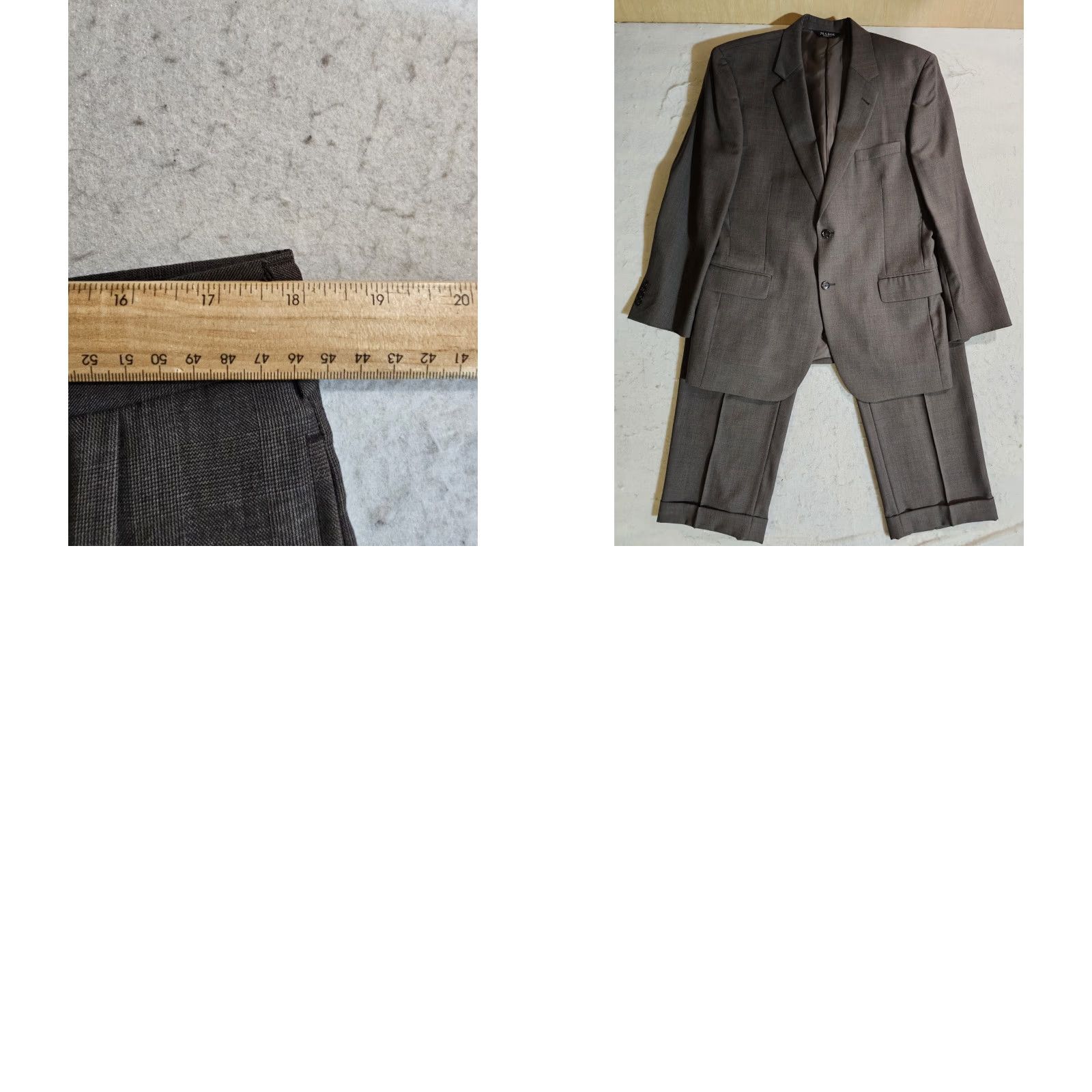 Jos. A. Bank Jos A Bank Signature Collection Suit Mens 2pc 100% Wool 43R 36x30 Brown/Grey Size 46R - 11 Thumbnail