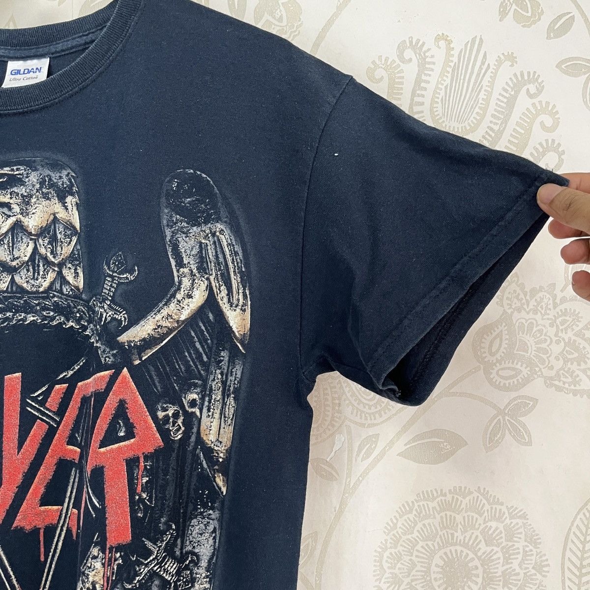 Slayer × Vintage Slayer World Tour 2012-2013 Full Printed Rock TShirt Size US M / EU 48-50 / 2 - 6 Thumbnail