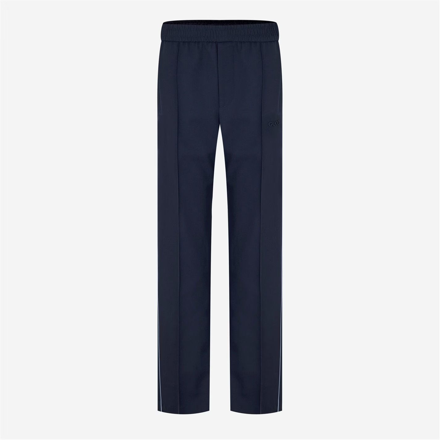 Gucci o1g2r1mq0426 Embroidered Wool Twill Trousers in Blue Size US 32 / EU 48 - 1 Thumbnail