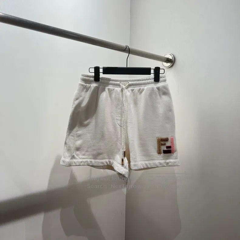Fendi Fendi Double Flogo mid-rise solid color shorts Size 42" / US 20 - 1 Thumbnail