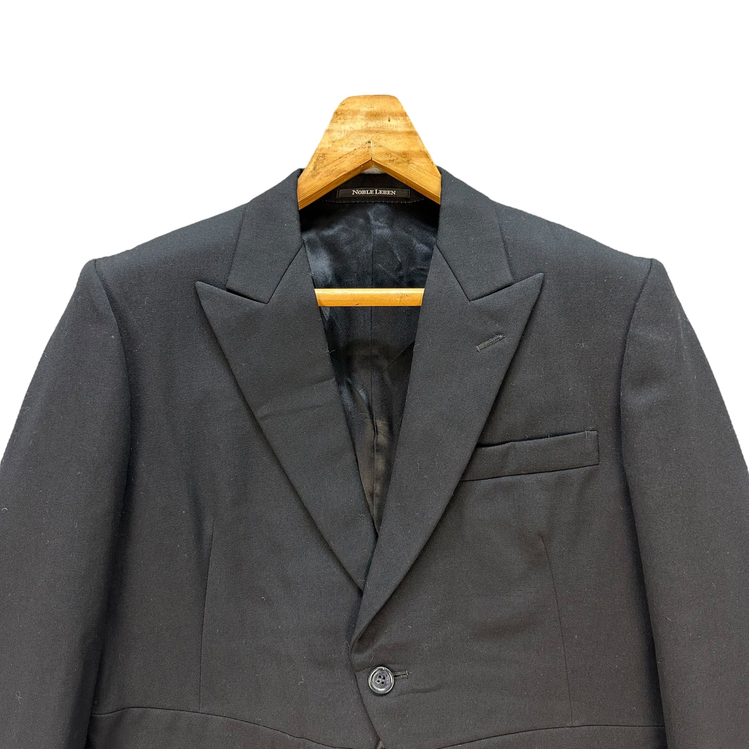 Vintage NOBLE LEBEN Magee Black Wool Morning Coat #A72-1747 Size US M / EU 48-50 / 2 - 2 Thumbnail