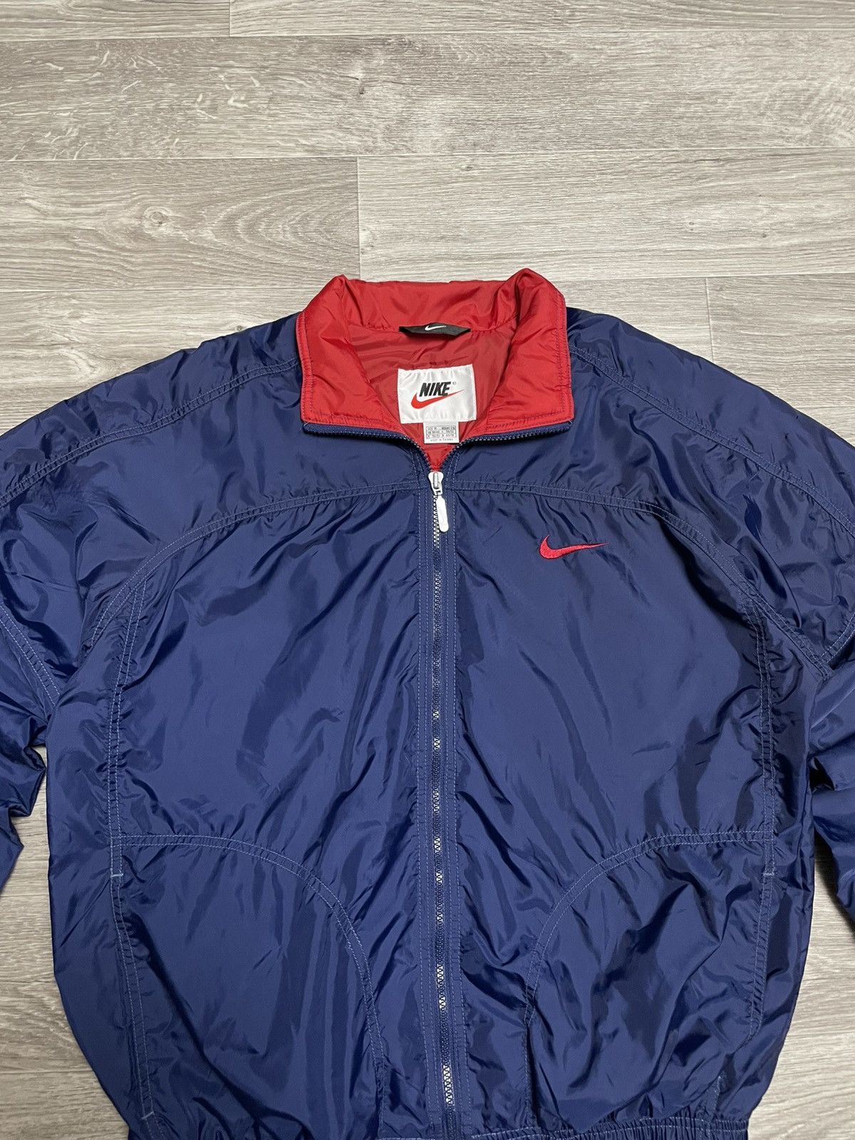 Nike Vintage 90s Nike Big Swoosh Logo Nylon Jacket Size US M / EU 48-50 / 2 - 3 Thumbnail