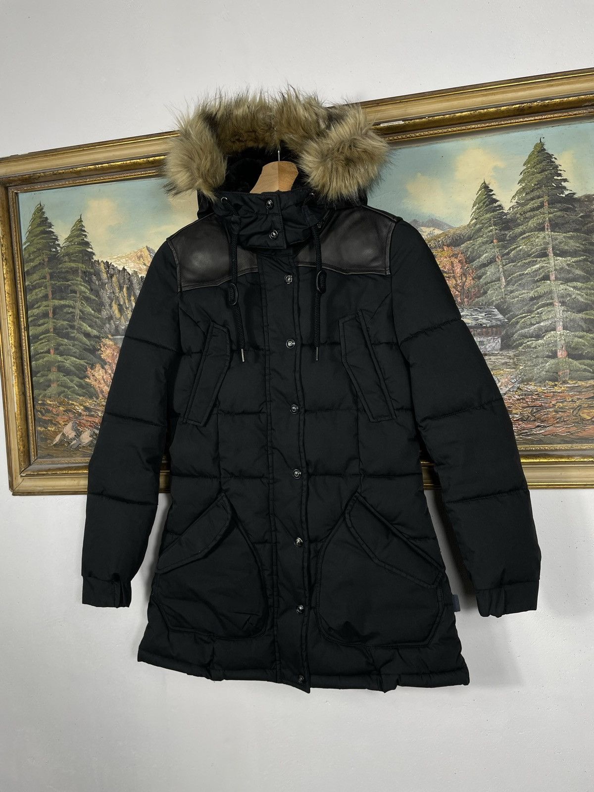 Schott Schott Puffer Black Coat Parka Winter Warm Outdoor Gorpcore Size XS / US 0-2 / IT 36-38 - 2 Thumbnail