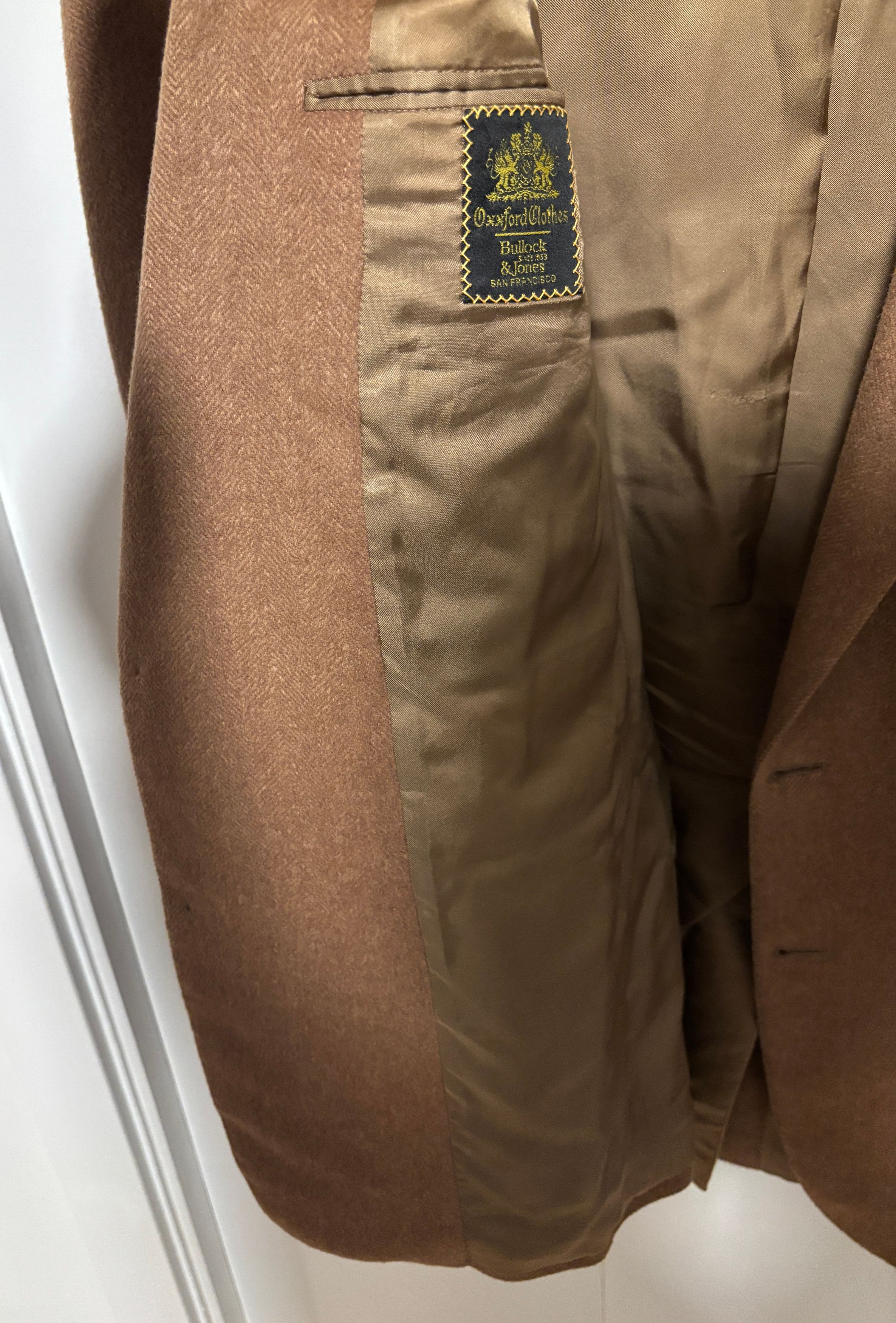 Oxxford Clothes $2000 Camelhair Herringbone Sport Coat / Blazer - 42 Size 42R - 11 Thumbnail