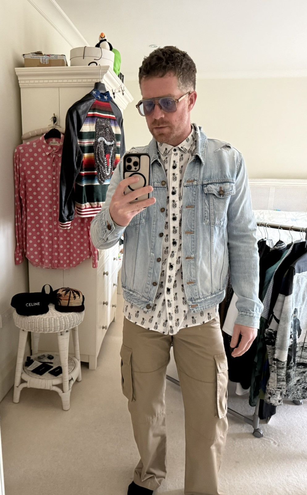 Saint Laurent Paris SS21 Saint Laurent denim trucker jacket crash thrashed grail Size US L / EU 52-54 / 3 - 3 Thumbnail