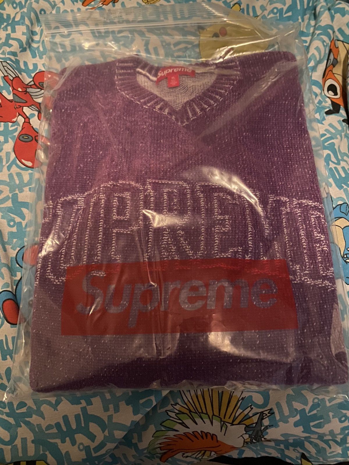 Supreme Supreme Contrast Arc Sweater Purple Size XL Size US XL / EU 56 / 4 - 3 Thumbnail
