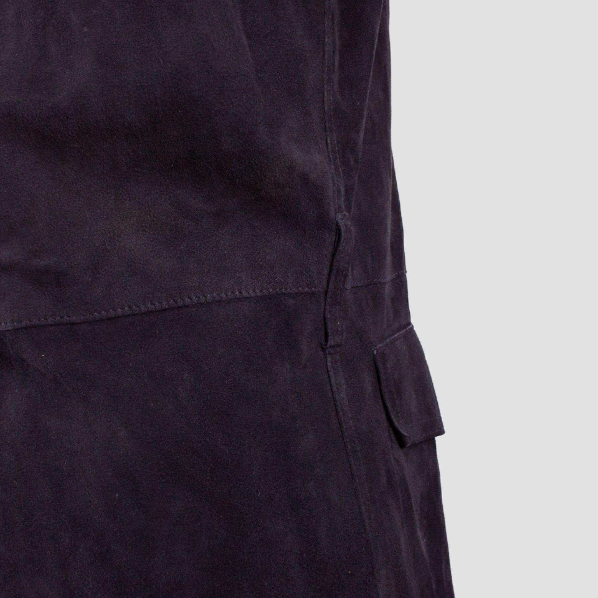 Prada PRADA S/S 2003 Dark Navy Suede Leather Field Jacket Size US M / EU 48-50 / 2 - 12 Thumbnail