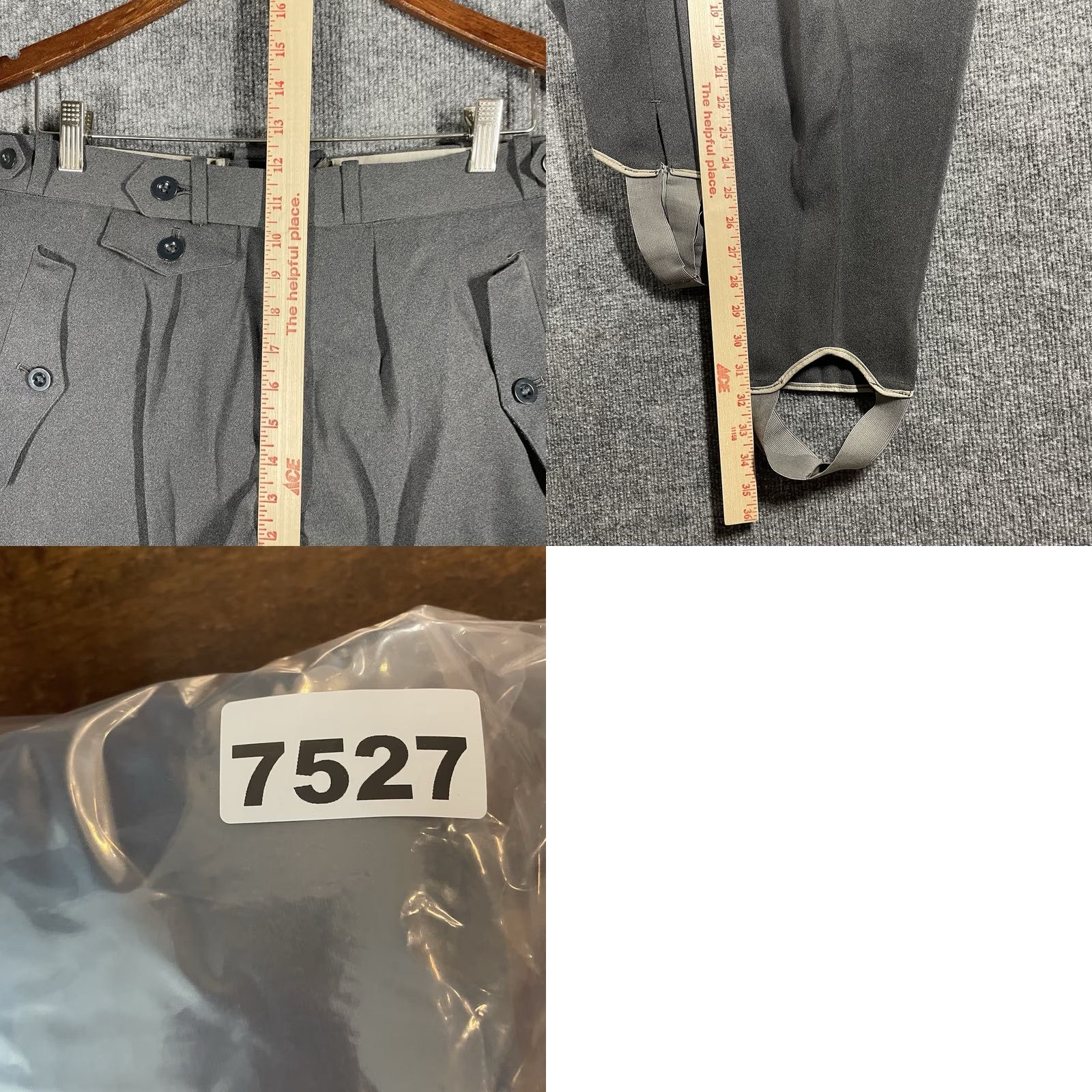 Vintage VINTAGE M43 Army Wool Trousers Pants 31x32 Men Gray 60s WWII Germany WWII M43 Trousers Mens Size US 31 - 10 Thumbnail