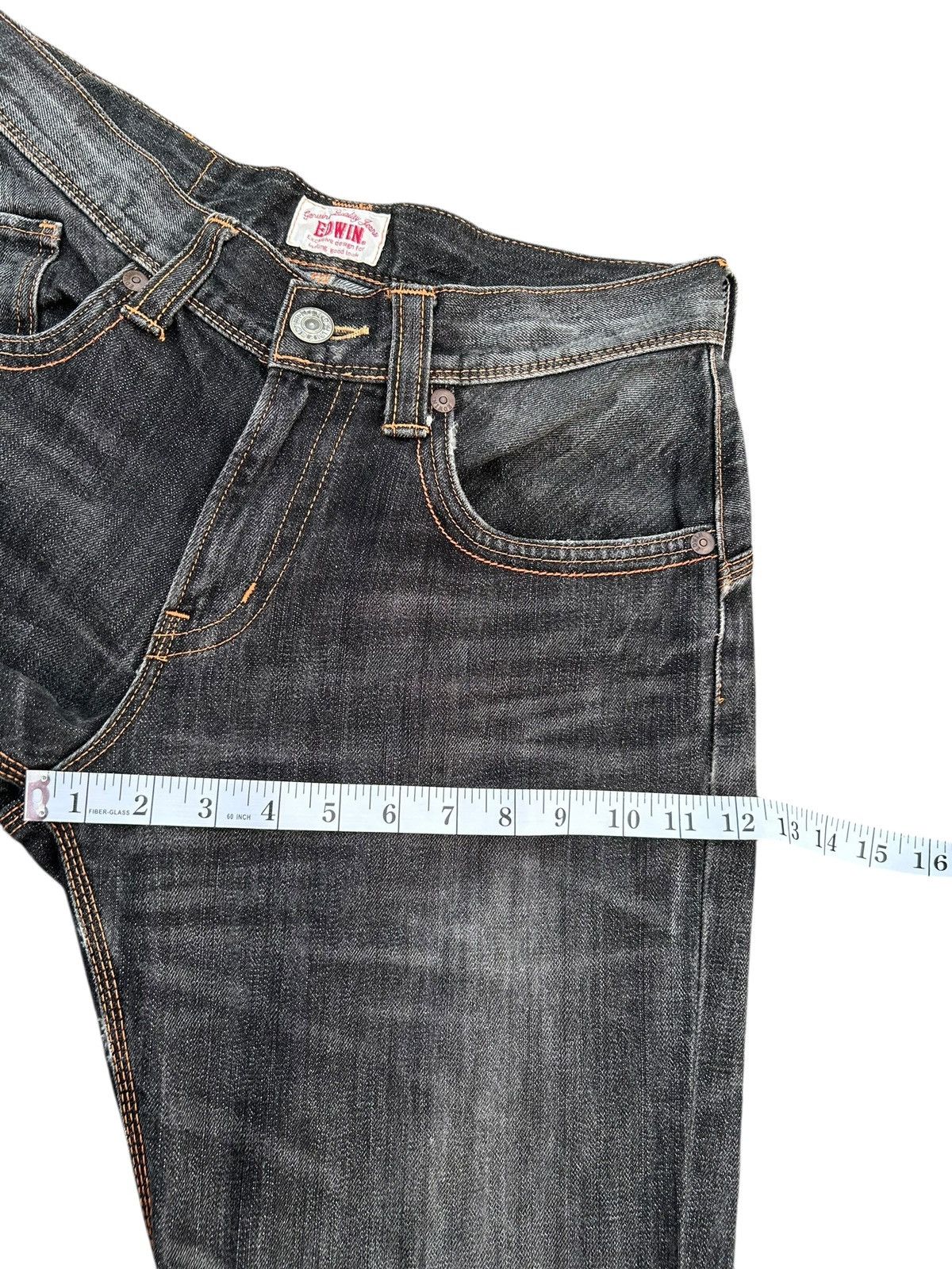 Kapital Flare Vintage Edwin Buckle Back Distressed Denim Jeans Size US 31 - 17 Thumbnail
