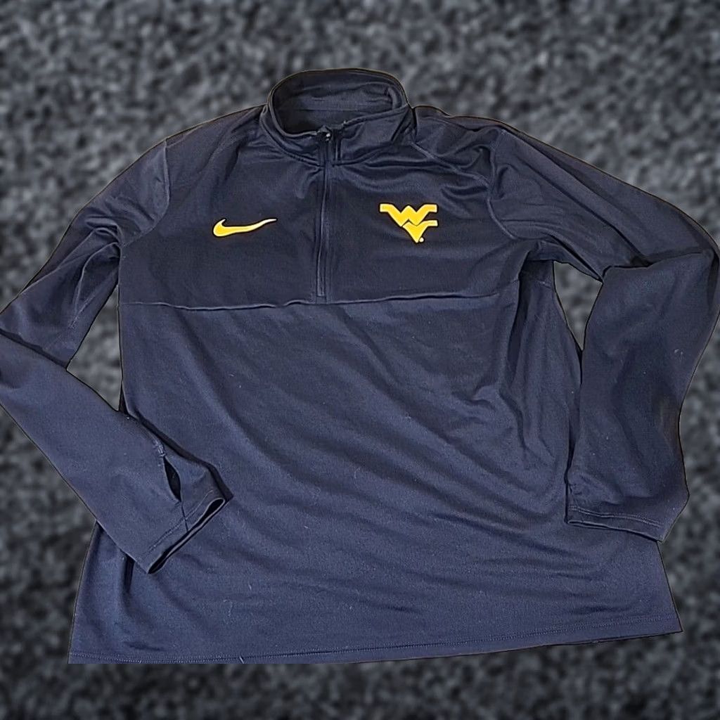 Nike Nike West Virginia Mountaineers Quarter Zip Pullover Unisex Adults Large Navy Gold Size US XL / EU 56 / 4 - 1 Thumbnail