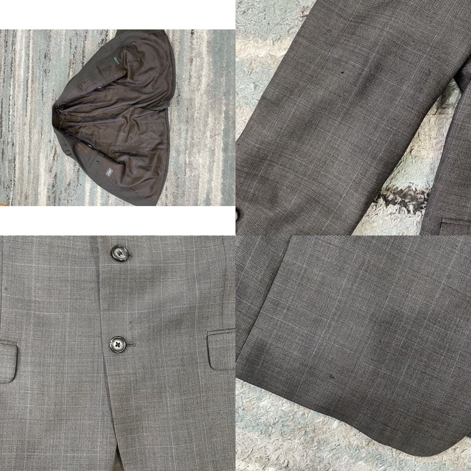 Ralph Lauren Lauren Ralph Lauren Lord And Taylor Mens Blazer Gray 2 Piece Regular Wool Notch Lapel Long Single-Breasted Two-Button 44 48R Vintage N/A Mens Size 44R - 8 Thumbnail