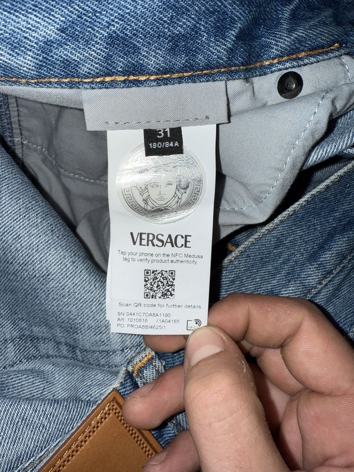 Versace Versace light blue denim Size US 31 - 5 Thumbnail