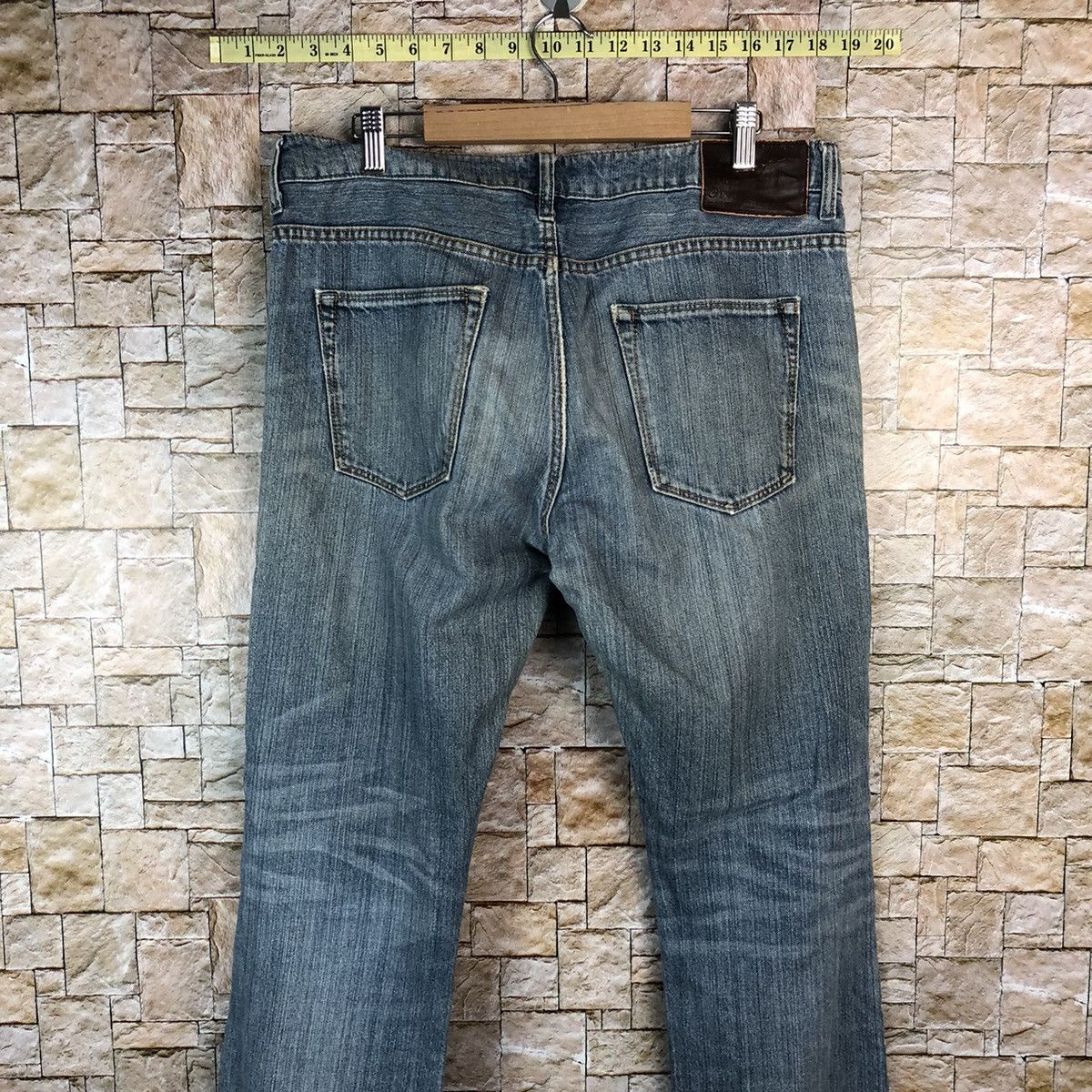 Japanese Brand Navy Blue Distressed ripped Denim Pants #A1041 Size US 33 - 15 Thumbnail