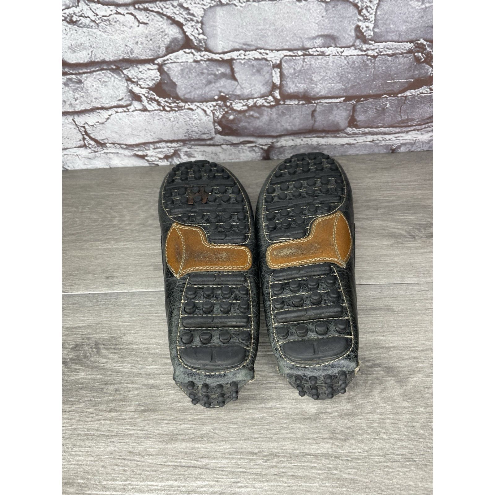 Martin Dingman Martin Dingman Croc Embossed Black Leather Loafers Moccasins Size US 8 / IT 38 - 24 Thumbnail