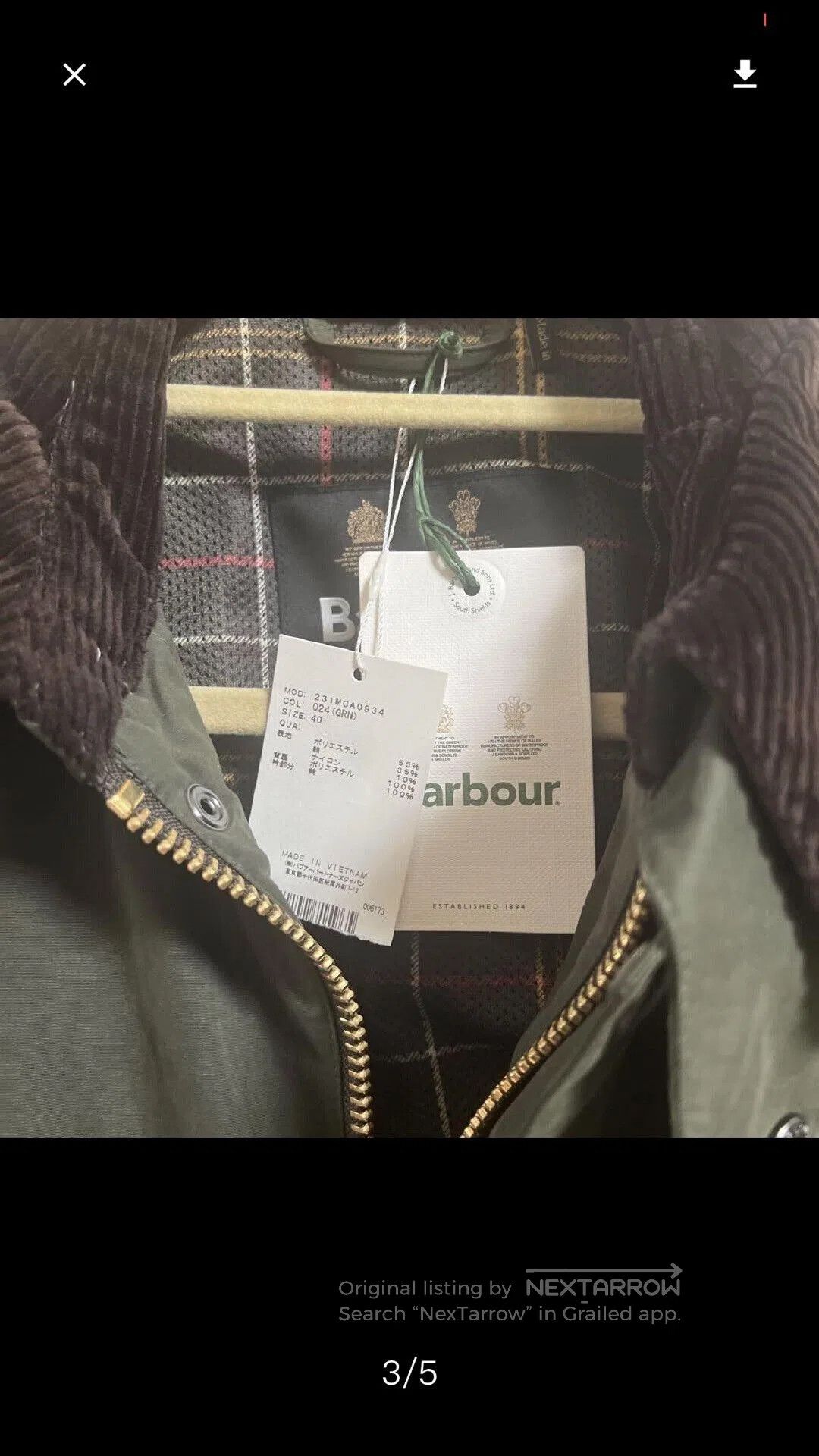 Barbour Barbour SL Beadle Waxed Jacket. Size US M / EU 48-50 / 2 - 3 Thumbnail