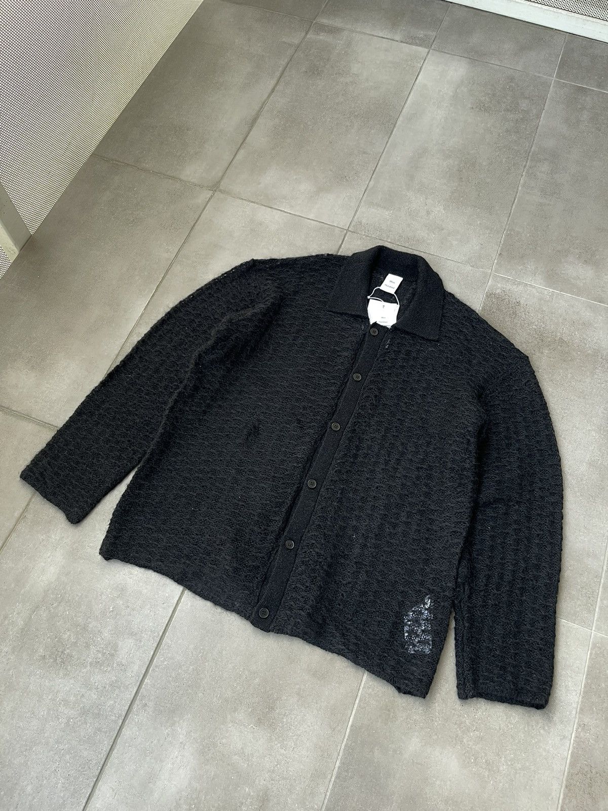 Our Legacy × Won Hundred !DS! AW23 Won Hundred Mazar LS Black Knitted Cardigan Size US M / EU 48-50 / 2 - 9 Thumbnail