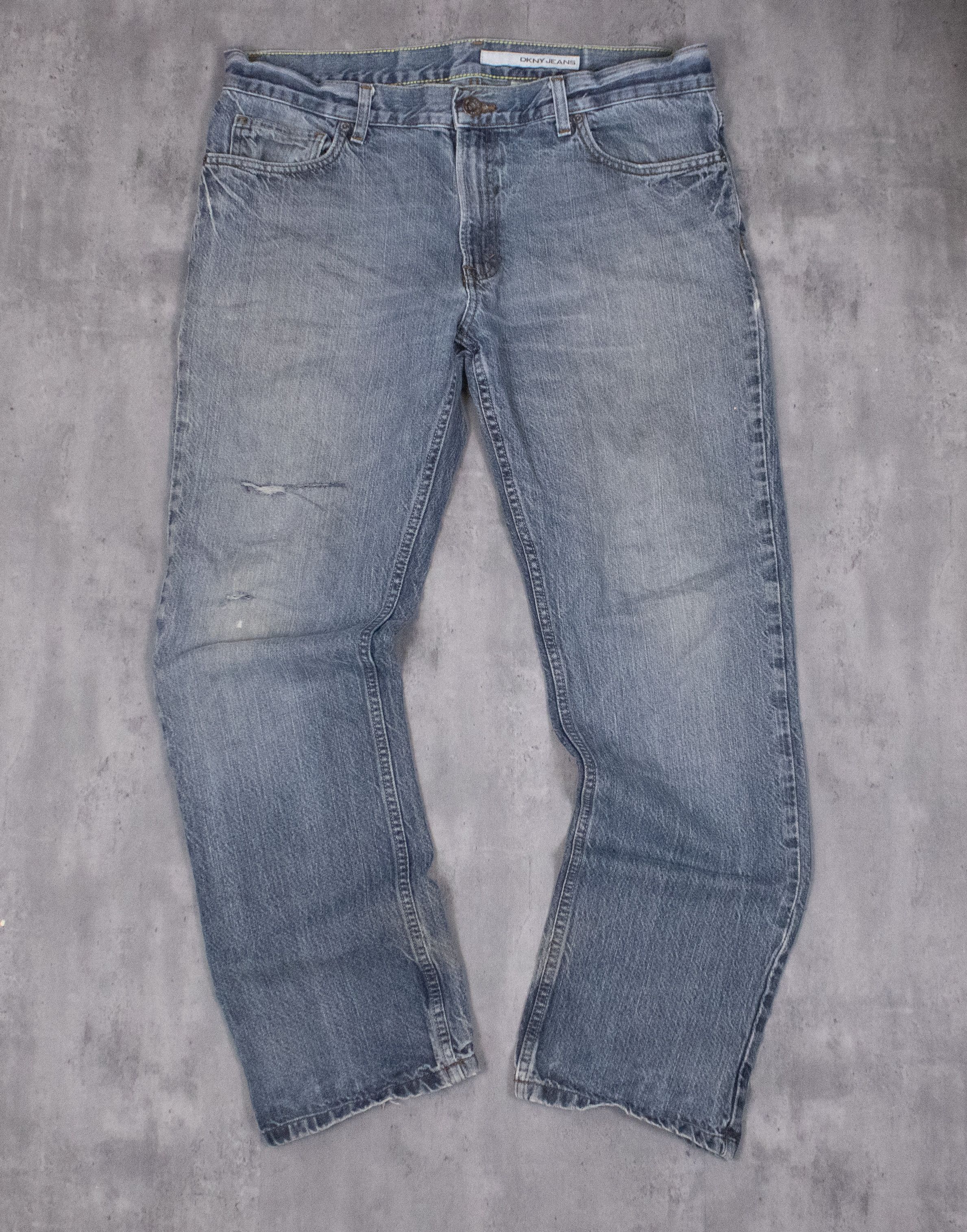 DKNY Y2K 2000s DKNY Jeans Baggy Fit Distressed Denim Pant's Size US 38 / EU 54 - 3 Thumbnail
