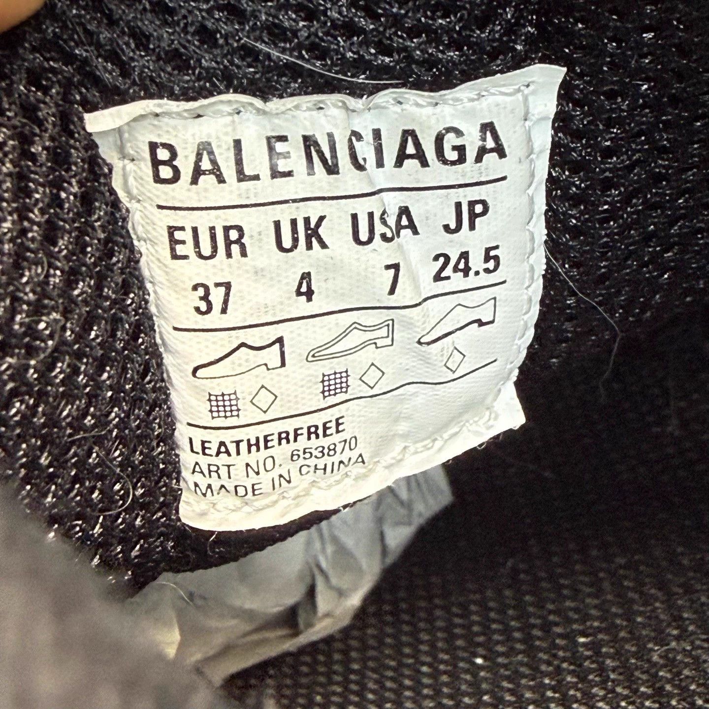 Balenciaga Balenciaga X-Pander Black Distressed Sneakers EUR 37 Size US 6 / IT 36 - 8 Thumbnail