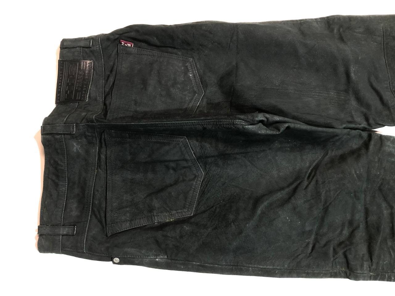 Vintage HIS Racing Biker Leather Pants Vintage Size US 30 / EU 46 - 5 Thumbnail