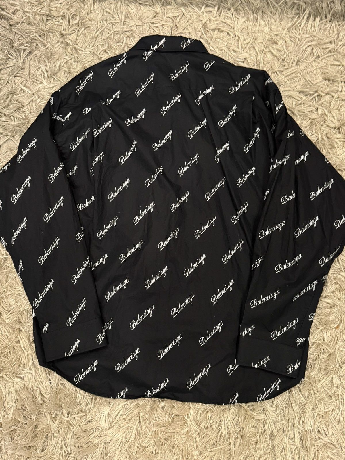 Balenciaga Balenciaga Script Poplin Shirt Size US L / EU 52-54 / 3 - 3 Thumbnail