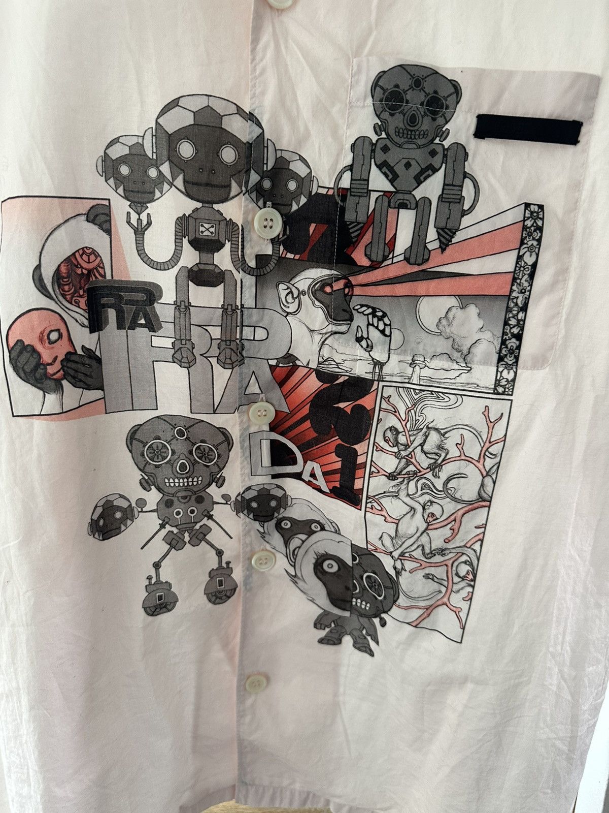 Prada Prada 2017 Robot Monkey Shirt Size US XXL / EU 58 / 5 - 5 Thumbnail
