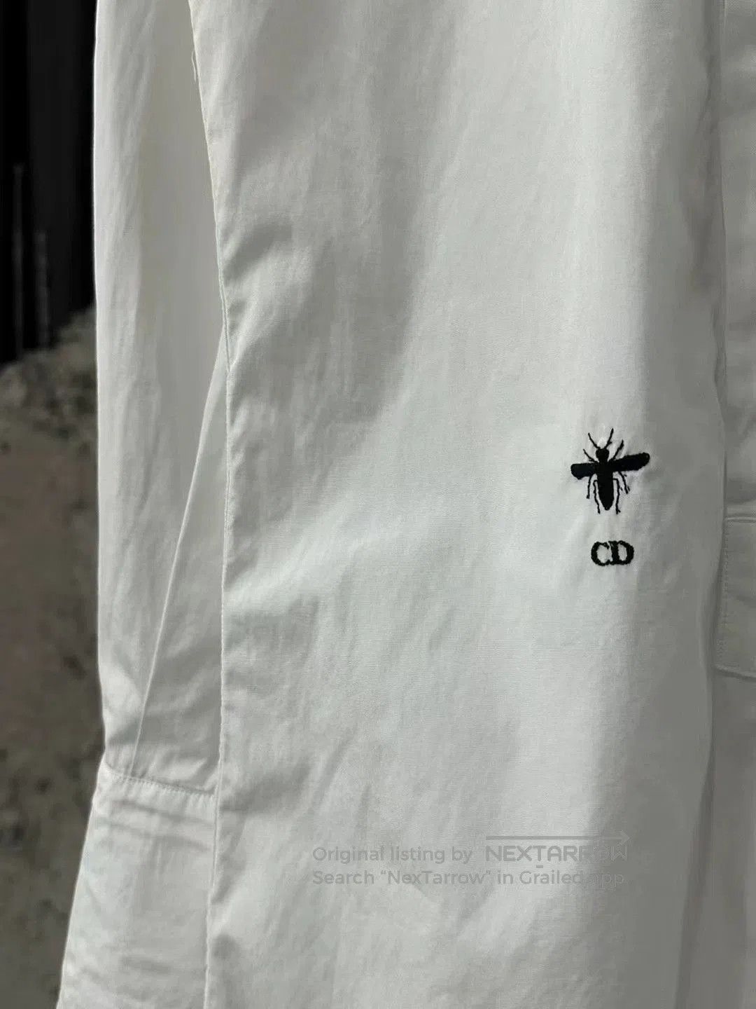 Dior Dior White Bee Shirt Dress. Size US S / EU 44-46 / 1 - 5 Thumbnail