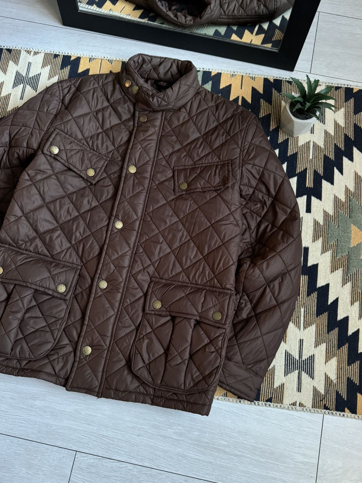 Barbour Vintage Barbour Quilted Brown Jacket Size US M / EU 48-50 / 2 - 2 Thumbnail