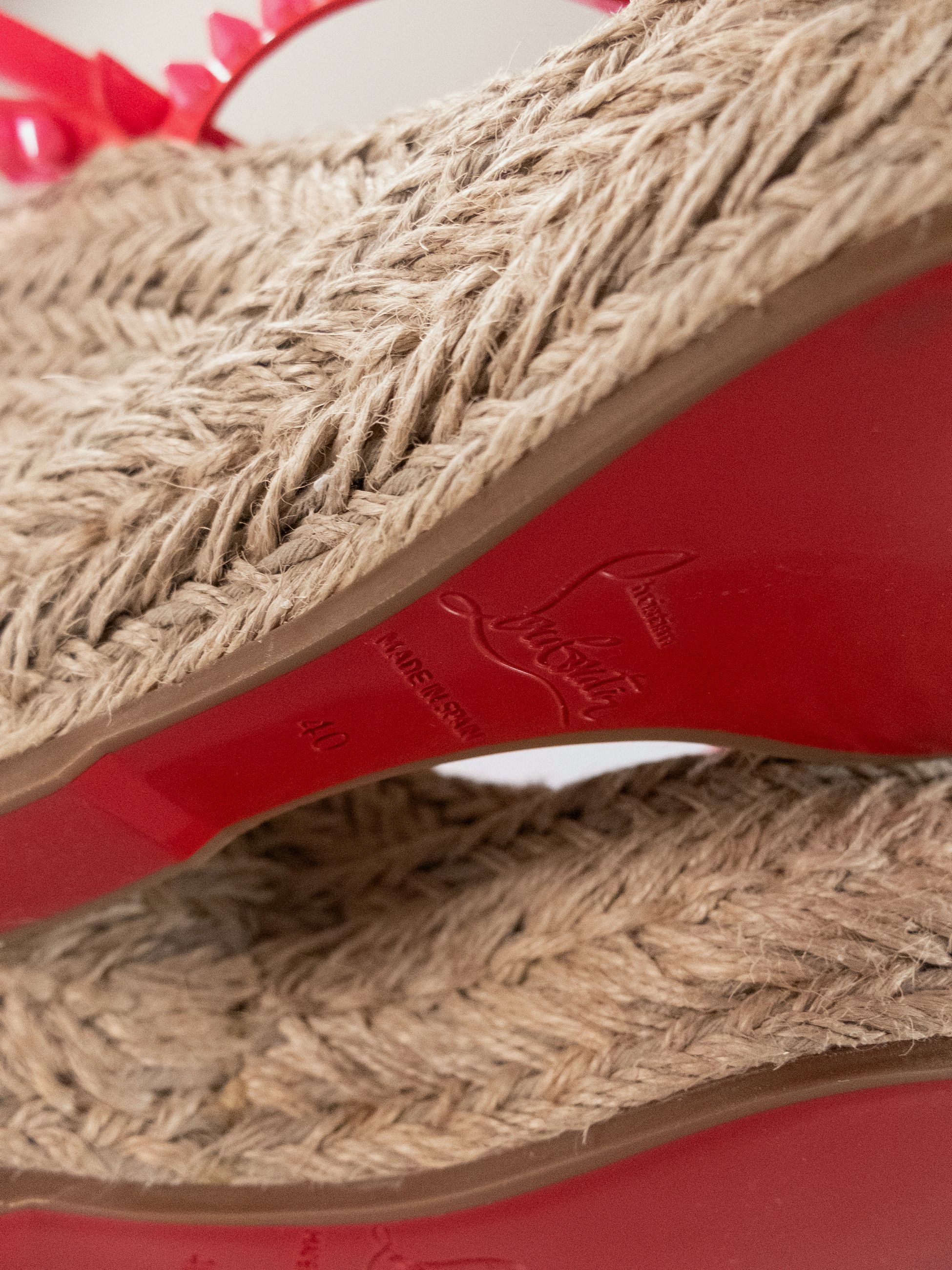 Christian Louboutin CHRISTIAN LOUBOUTIN Mafaldina Spikes pink espadrille sandals Size US 10 / IT 40 - 11 Thumbnail